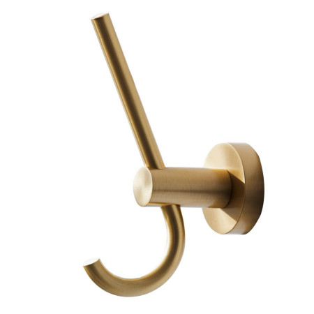 Miller Bond Double Robe Hook In Brushed Brass