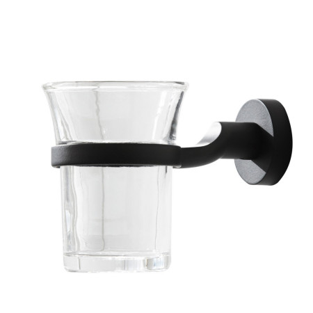 Miller Bond Matt Black Tumbler and Holder