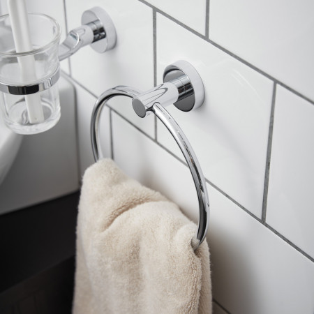 8705C Miller Bond Towel Ring Lifestyle