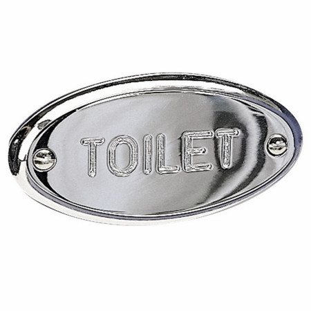 Miller Chrome Toilet Sign