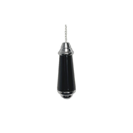 Miller Classic Chrome and Black Ceramic Light Pull