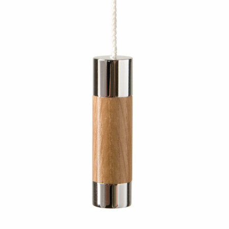 Miller Classic Chrome and Natural Oak Cylindrical Light Pull