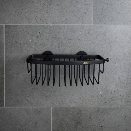 866B Miller Classic D Shaped Basket in Black Lifestyle
