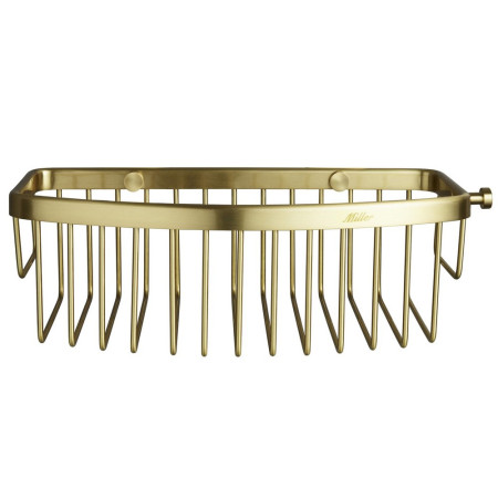 Miller Classic D Shaped Wire Basket in Brushed Brass