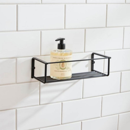 970B Miller Classic Matt Black Single Shower Basket Lifestyle