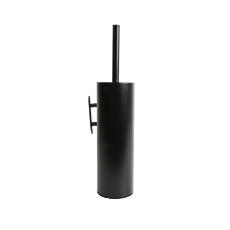648B Miller Classic Matt Black Toilet Brush Set Wall Mounting
