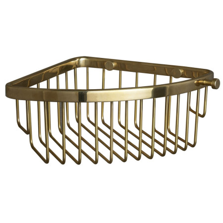Miller Classic Polished Brass Corner Basket
