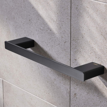 Miller Miami Black 300mm Single Towel Rail