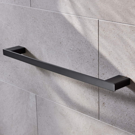 Miller Miami Black 500mm Towel Rail