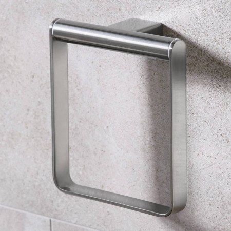 Miller Miami Brushed Nickel Towel Ring