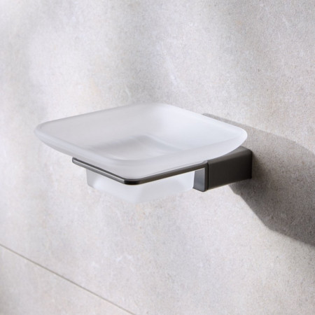 Miller Miami Soap Dish and Holder in Gunmetal