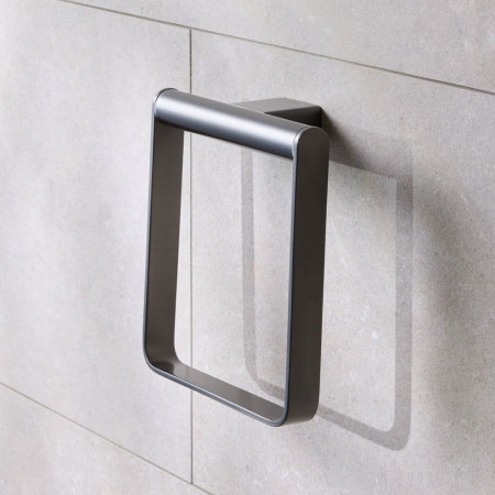 Miller Miami Towel Ring in Gunmetal