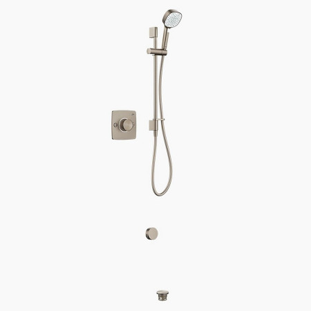 Mira Evoco Dual Outlet Brushed Nickel Bathfill Thermostatic Mixer Shower