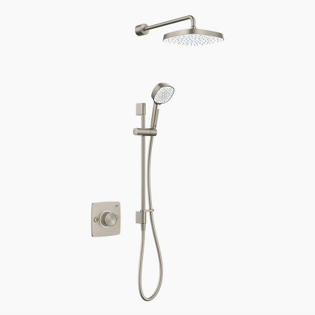 Mira Evoco Dual Outlet Brushed Nickel Thermostatic Mixer Shower