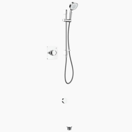 Mira Evoco Dual Outlet Chrome Bathfill Thermostatic Mixer Shower