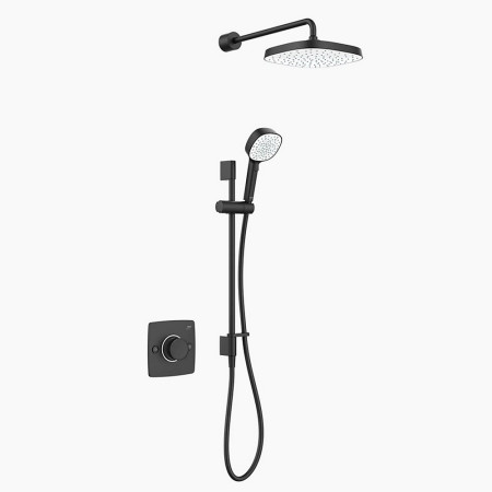 Mira Evoco Dual Outlet Matt Black Thermostatic Mixer Shower