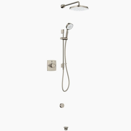 Mira Evoco Triple Outlet Brushed Nickel Bathfill Thermostatic Mixer Shower