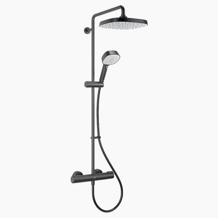 1.1836.467 Mira Relate Matt Black ERD Thermostatic Bar Mixer Shower (1)