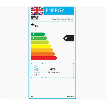 1.1746.834 Mira Sport Multi Fit 9.8kW Single Outlet Electric Shower
