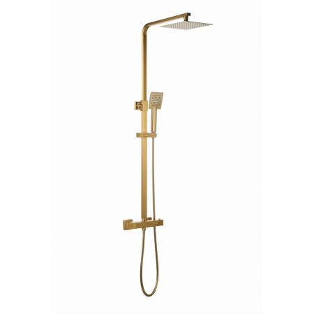 9302BRS Niagara Observa Square Thermostatic Shower Set in Brushed Brass (1)