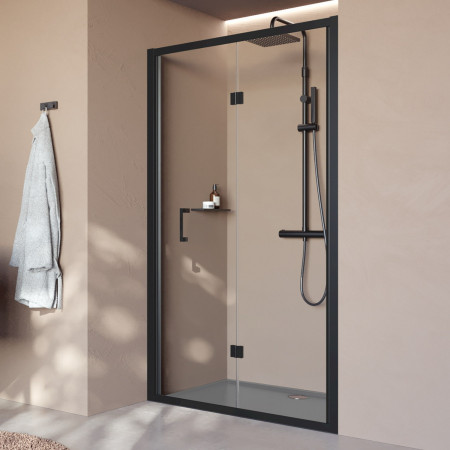 Novellini Click S 900mm Folding Shower Door in Silver