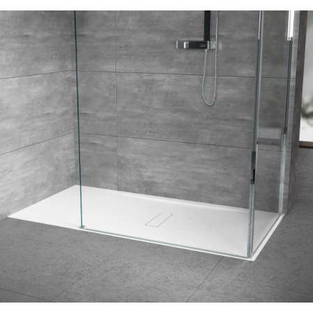 Novellini Custom 1400 x 800mm Low Profile Level Access Shower Tray Room Setting