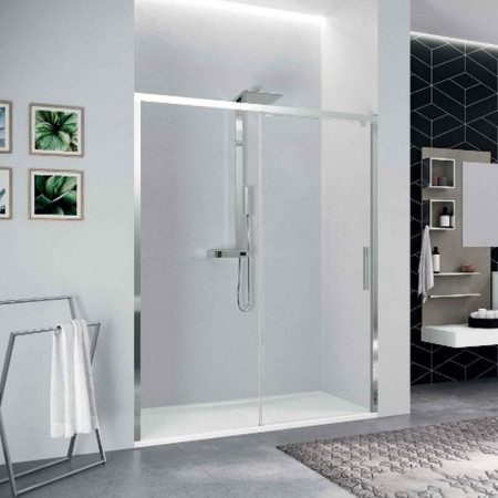 K22PH117D-1K Novellini Kuadra 2.0 2PH 1200mm Sliding Shower Door in Chrome Right Opening