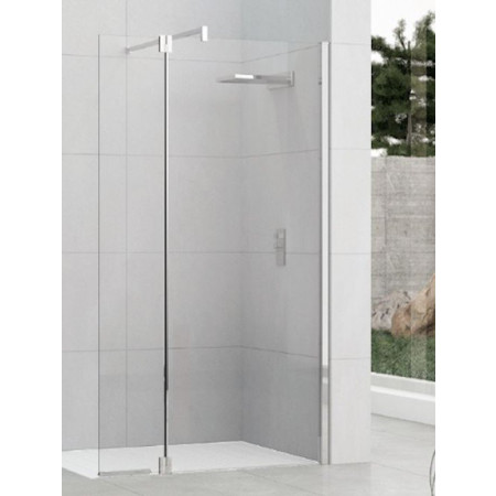 Novellini Kuadra H+HA 1370-1400mm Fixed Shower Panel & Pivoting Section