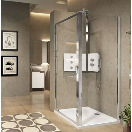 Novellini Lunes 2.0 FZ 830mm to 860mm Side Panel in Chrome