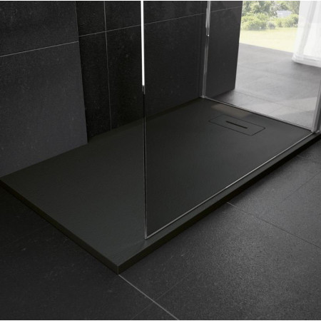 Novellini Novosolid 1600 x 800mm Shower Tray in Black 2
