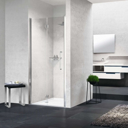 Novellini Young 1AS Chrome 830-870mm Folding Shower Door