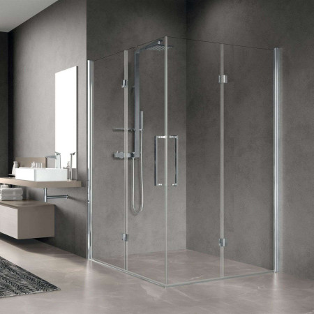 Novellini Young 2AS Chrome 1190-1210mm Corner Shower Enclosure
