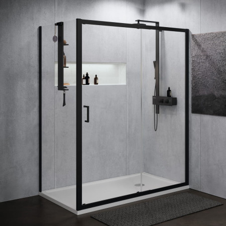 Novellini Zephyros 2.0 2P 1500mm Sliding Shower Door in Chrome