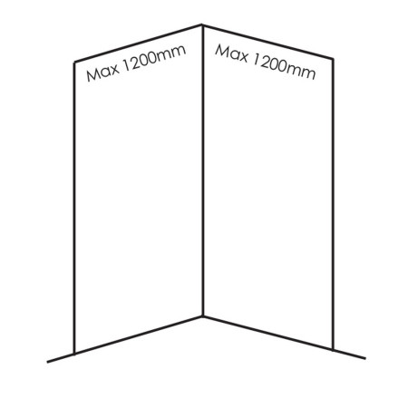 Nuance Corner Shower Wall Panel Pack A Measurements