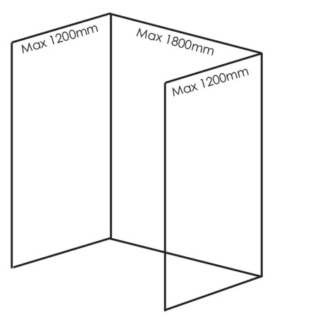 Nuance Medium Recess Arctic White Wall Panel Pack E Dimensions