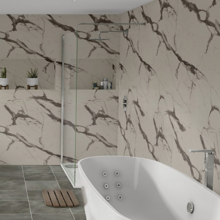 Nuance Small Corner Calacatta Statuario Wall Panel Pack A Lifestyle