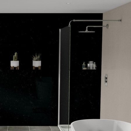 Nuance Small Corner Marble Noir Wall Panel Pack A Lifestyle