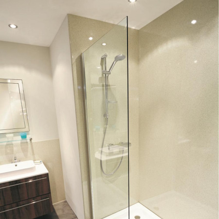 Nuance Small Corner Vanilla Quartz Wall Panel Pack A Lifestyle