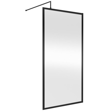 Nuie 1000mm Satin Black Full Outer Frame Wetroom Screen