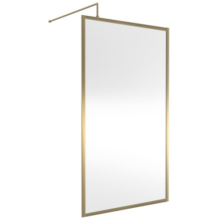 Nuie 1100mm Brushed Brass Full Outer Frame Wetroom Screen