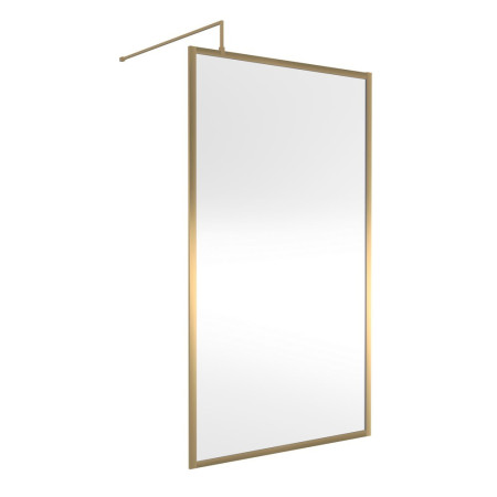 WRFBB1811 Nuie 1100mm Brushed Brass Full Outer Frame Wetroom Screen (1)