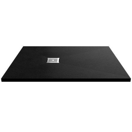 Nuie 1400 x 900mm Rectangular Slimline Shower Tray Black Slate