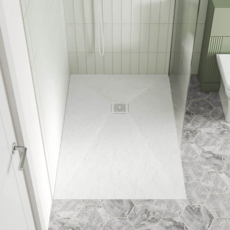 NLT61054 Nuie 1600 x 900mm Rectangular Slimline Shower Tray White Slate (2)