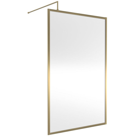 Nuie 1200mm Brushed Brass Full Outer Frame Wetroom Screen