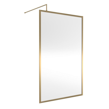 WRFBB1812 Nuie 1200mm Brushed Brass Full Outer Frame Wetroom Screen (1)