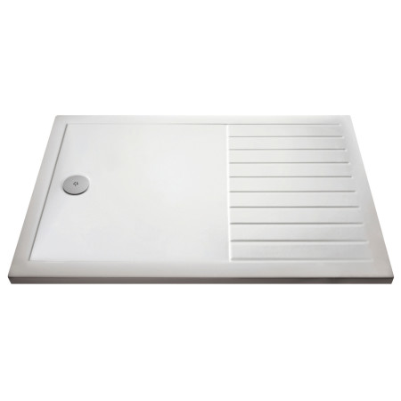 Nuie 1400 x 900mm Walk In Wetroom Shower Tray in Gloss White