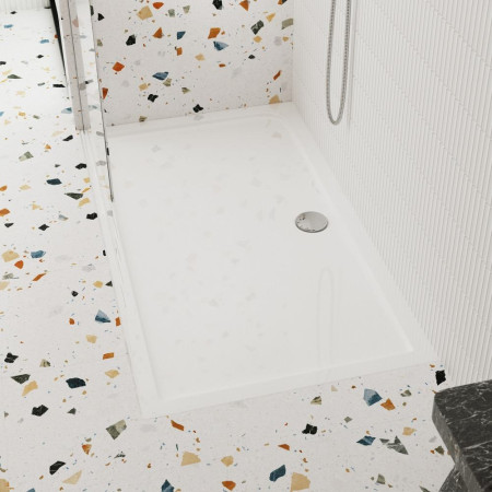 NTP074 Nuie 1800 x 900mm Large Rectangular Shower Tray in Gloss White Lifestyle