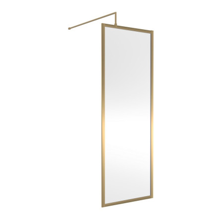 WRFBB1870 Nuie 700mm Brushed Brass Full Outer Frame Wetroom Screen (1)