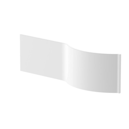 Nuie Acrylic 1700mm Gloss White P Shape Shower Bath Front Panel