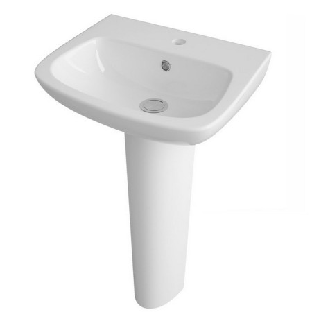 CPC021 Nuie Ambrose 450mm 1TH Basin and Pedestal